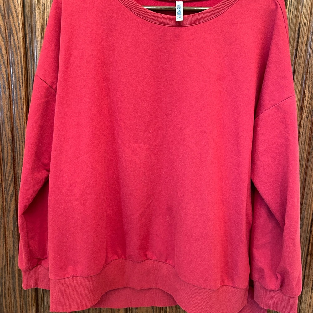 VIISHOW Sz 2XL cranberry color sweatshirt